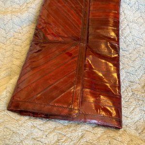 Vintage oxblood eel clutch
